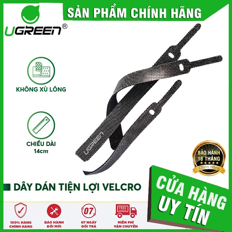 UGREEN 50370 - Dây dán tiên lợi Velcro làm gọn sạc, tai nghe ✔HÀNG CHÍNH HÃNG✔