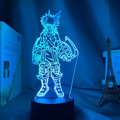 Đèn Led 3d 7 Màu Hình Anime My Hero Academia Độc Đáo