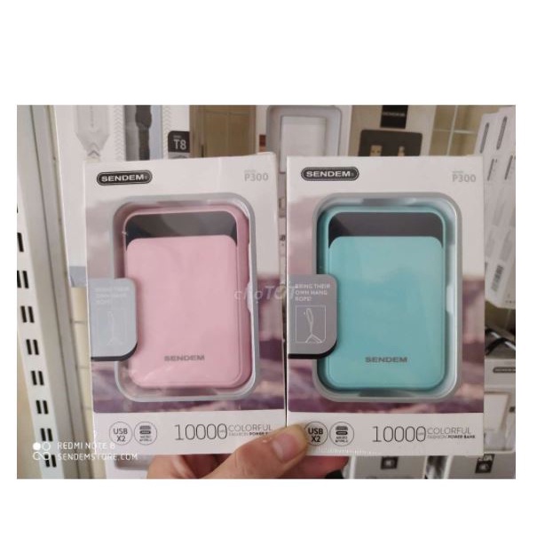 Sạc Dự Phòng Mini Cầm Tay Sendem P300 Chính Hãng dung lượng 10000mah, thiết kế nhỏ gọn tiện dụng nhiều màu/Max