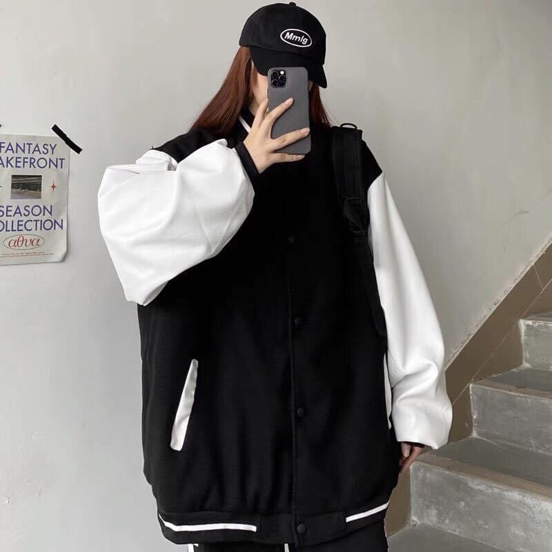 Áo khoác nỉ bomber trơn - Bomber basic unisex