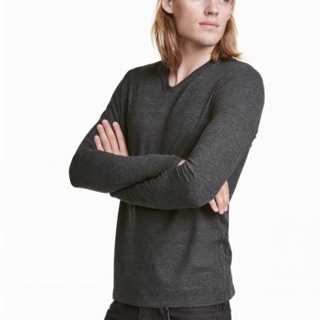 Áo thun Hm cổ Tim authentic