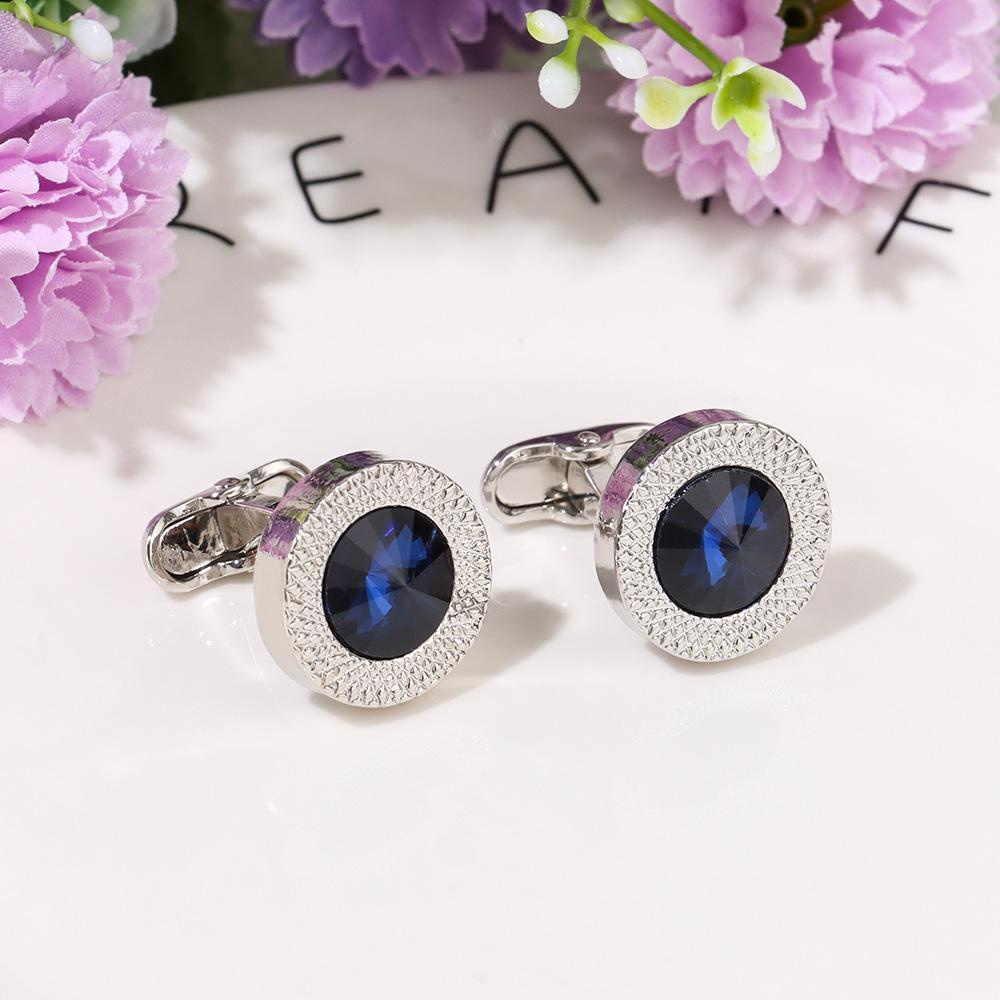 BORAG Khuy Măng Sét Hình Vương Miện Đính Đá Lấp Lánh