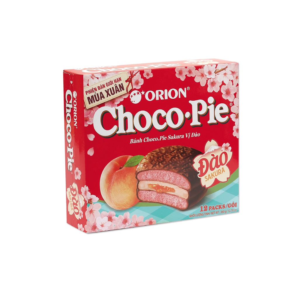 Bánh Choco Pie Sakura Vị Đào Orion