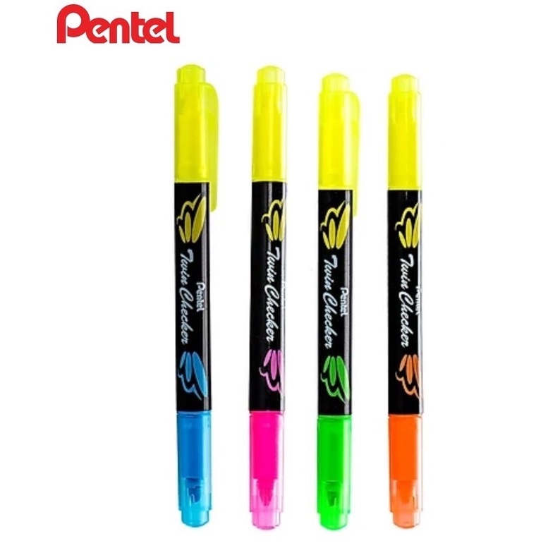 Bút dạ quang nhớ dòng 2 đầu Pentel – SLW8