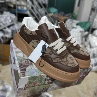 giày gucci đế cao 7 cm tăng chiều cao cho nam và nữ[ảnh thật] đủ size 36_43 . giày gucci nâu đế cao