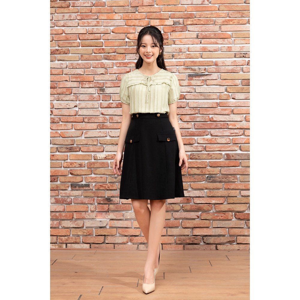 Áo Sơ Mi Nữ LUPERI Tay Bồng Điệu Đà, Chất Voan Hàn Cao Cấp, Kiểu Dáng Trẻ Trung LFSM1215