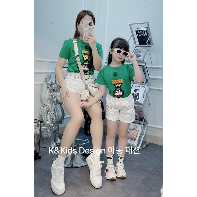 Sét mẹ bé/ Set bộ vịt quần kaki mềm cho mẹ va bé