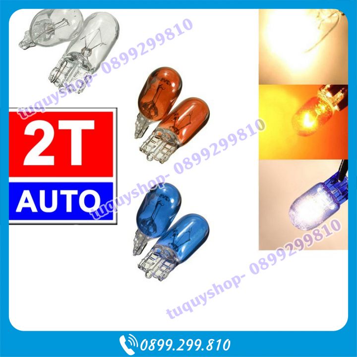 01 Bóng Đèn halogen ha lô gen chân T10 dùng cho xe máy ô tô, SKU:259