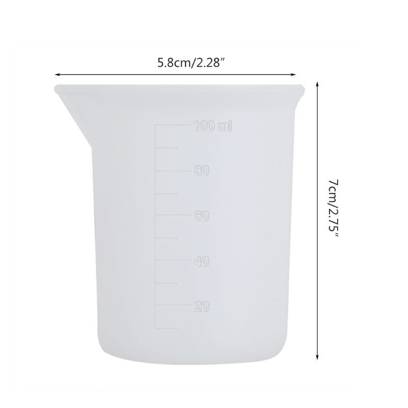 Set 8 Cốc Silicon 100ml Đo Lường Làm Đồ Thủ Công