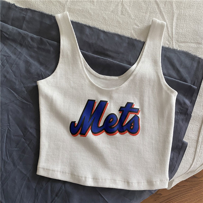 Áo thun thể thao sát nách ôm dáng in chữ trẻ trung năng động cho nữ