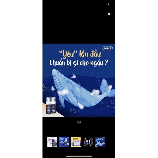 Bọt vệ sinh vùng dưới nam giới Oniiz 100ml