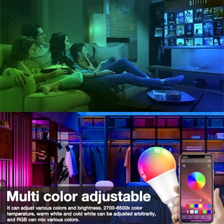 Zigbee3.0 Smart Light Bulb E27 Led Light Support Timing And Countdown Function Mutil Color Adjustable Smart Life Works With Google Assistant flower