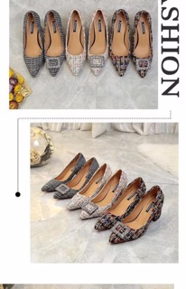 Giày cao gót đế vuông 7cm