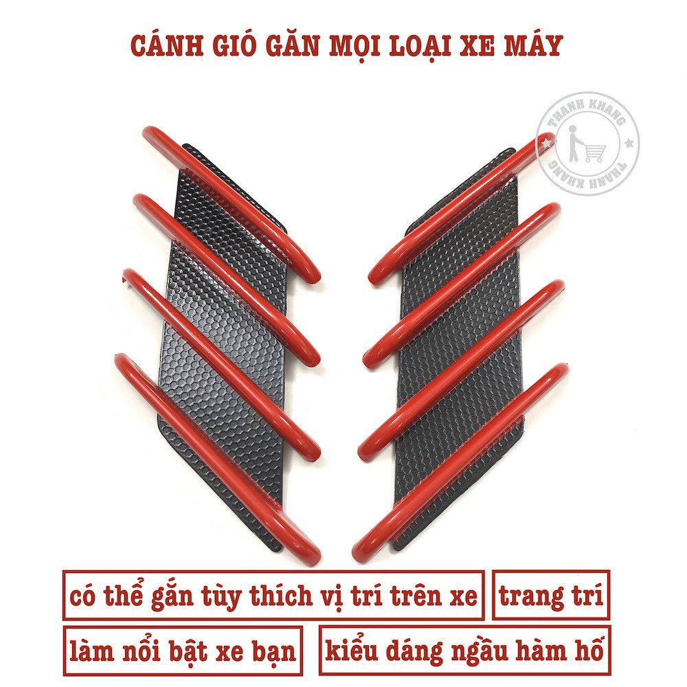 Cánh gió gắn mọị loạị xe máy màu đỏ thanh khang PVN47