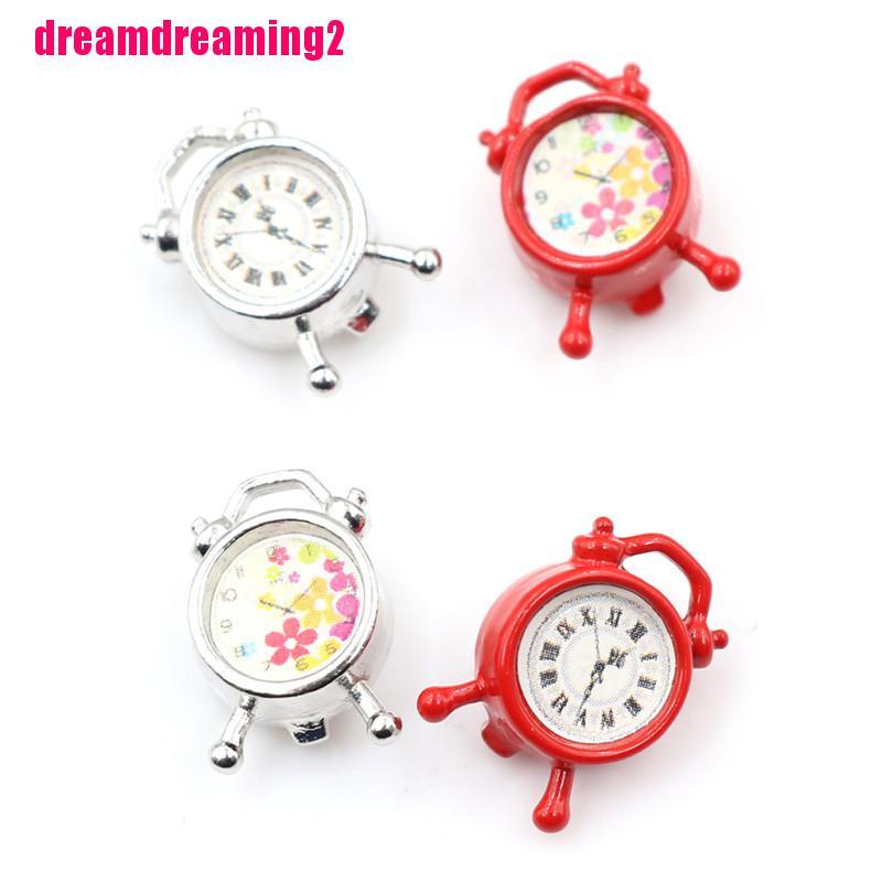 Mô hình đồng hồ báo thức cỡ nhỏ tỉ lệ 1 / 12 trang trí búp bê