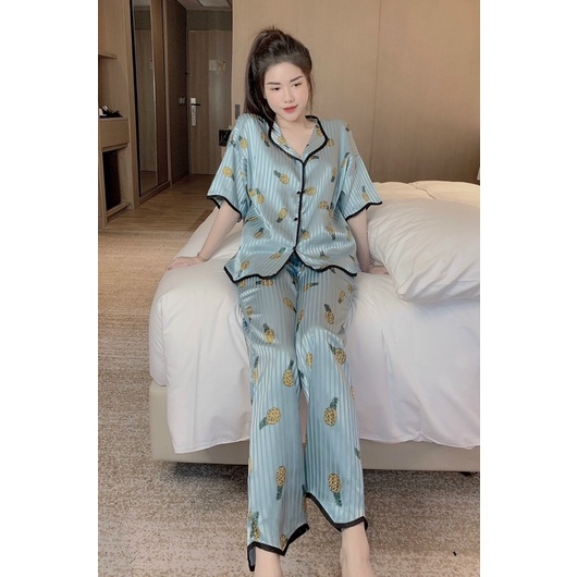 ❤️ ❤️ ❤️  [ Hàng như hình 100%] 💯💯 Pijama Lụa LATIN Mẫu hot 2021 Tay Bèo dưới 60 kí | BigBuy360 - bigbuy360.vn