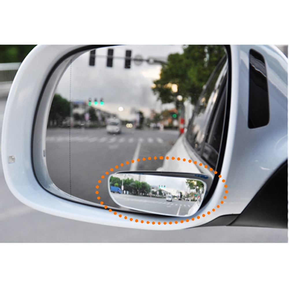 Bộ 2 Gương Chiếu Hậu Góc Rộng Xoay 360 Độ HD Không Khung Hỗ Trợ Đỗ Xe Hơi / Tàu Thuyền