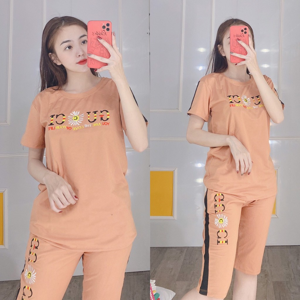 [BÁN GIÁ VỐN XIN ĐÁNH GIÁ][KÈM ẢNH THẬT] [Có bigsize 85kg]🌟Đồ Bộ Cotton Thêu Quần Lửng Mặc Nhà🌺Đồ Bộ Nữ Mặc Nhà Đẹp