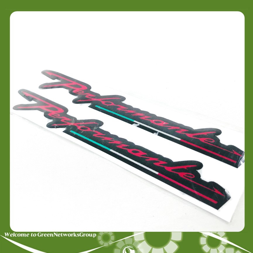 Bộ tem decal chữ Performante trang trí xe máy