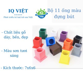 Giáo cụ Montessori - Bộ 11 ống đựng bút