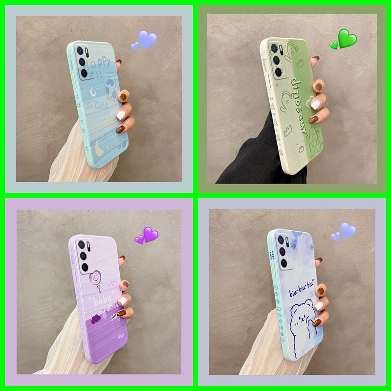 ốp lưng OPPO A16 Ốp Điện Thoại Silicone Mềm Chống Sốc Họa Tiết Tranh Sơn Dầu Cho oppo a16