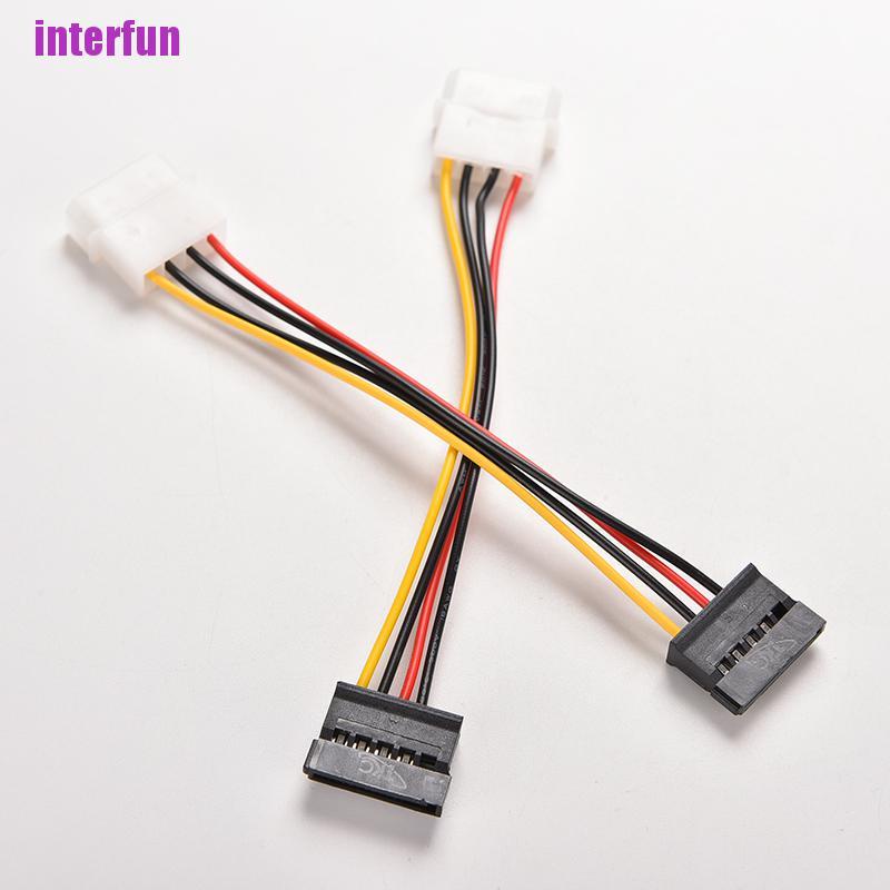 1 Dây Cáp Chuyển Đổi Nguồn Ổ Cứng 4 Pin Ide Molex Sang 15-pin Cho Ổ Cứng Sata