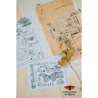 SET BACKGROUND STICKER A6 NỀN GIẤY NẾN-mẫu journal