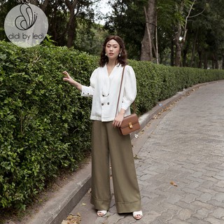 Quần ống rộng, quần tây nữ thời trang công sở DIDI BY LEDI vải Vissco  size S M L XL Q917