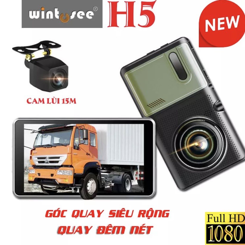 CAMERA HÀNH TRÌNH XE TẢI H5 FHD 1080P MÀN 5'' HÌNH ẢNH SẮC NÉT, GÓC QUAY SIÊU RỘNG -Camera T98 Modem 804