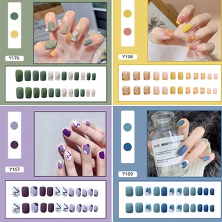 ✨Dankou Phantom✨Spot wholesale✨Klein blue flame heart wear nail patch nail patch nail patch nail finished product nail piece fake nail piece 24