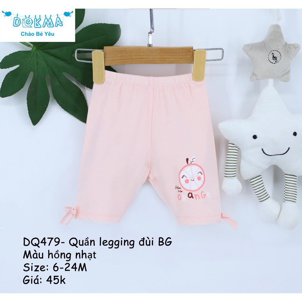 Dokma - Quần legging chất mềm mát co dãn cho bé gái 6-24M