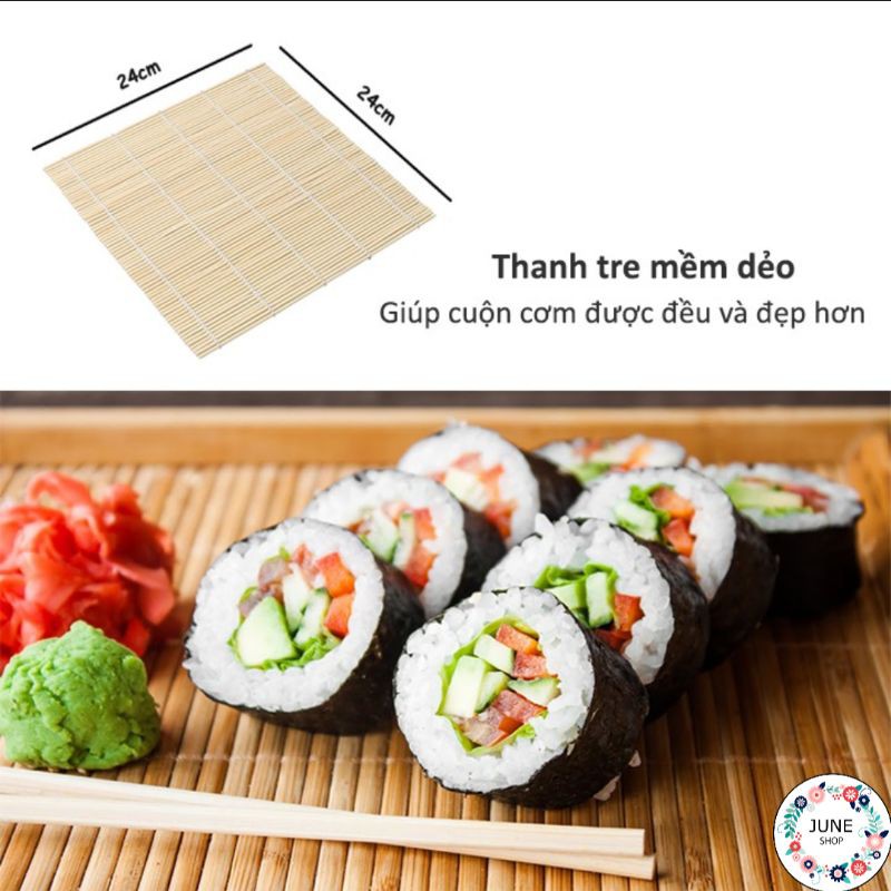 Mành tre cuộn cơm rong biển kimbap, cuốn sushi