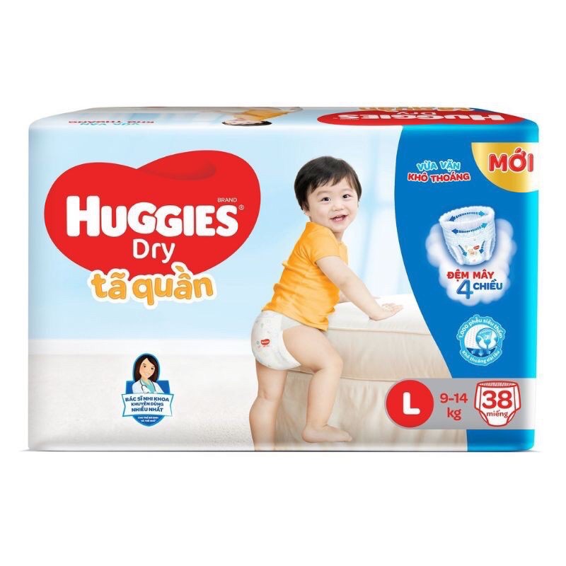 Bỉm Quần Huggies Chống Hăm, Chống Tràn Hiệu Quả Đủ Size S48/M42/L36/XL34/XXL30