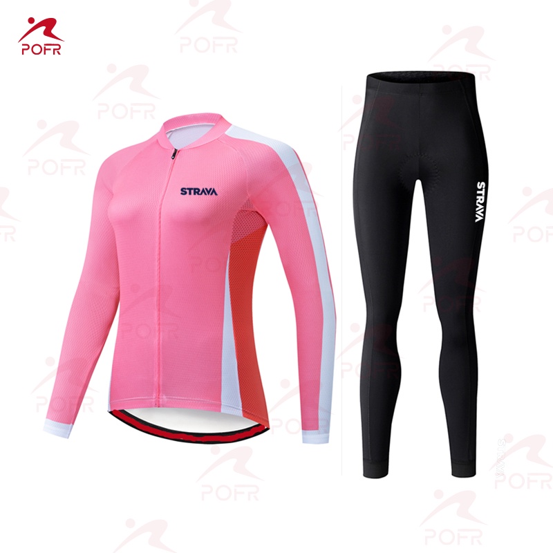 Bộ Quần Áo Đạp Xe Dài Tay Thoáng Khí Nhanh Khô 2022 STRAVA Dành Cho Nữ​​Áo Thể Thao Đạp Xe Thoáng Khí Thời Trang Năng Động
