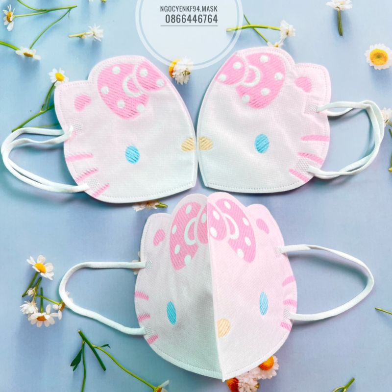 [Hàng Sẵn] Set 10/50 Chiếc Khẩu Trang 3D In Hình Dễ Thương Cho Bé 4-8Tuổi
