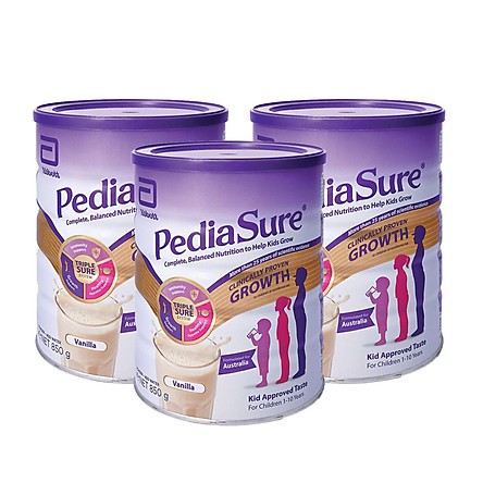 Combo 3 sữa bột Pediasure complete balanced nutrition vanilla 850g Úc quatangme