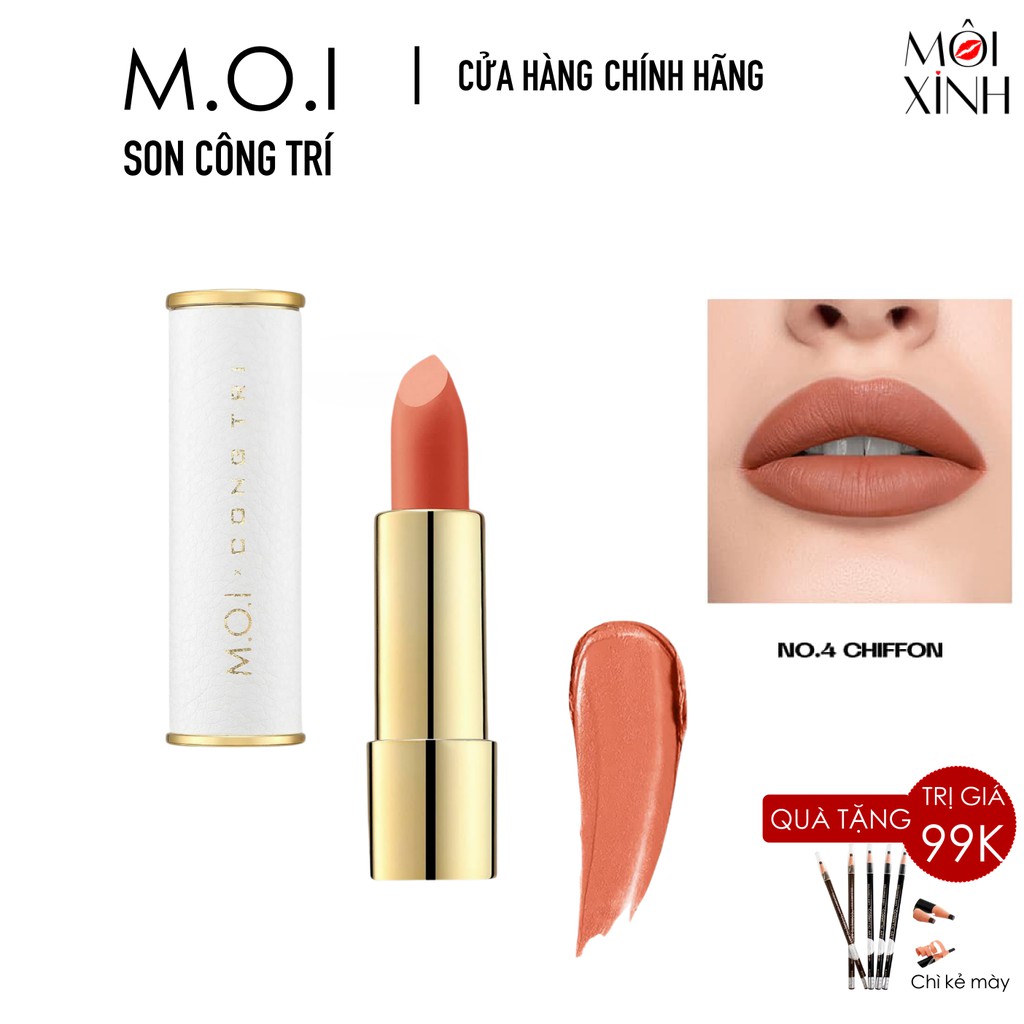 [Chính Hãng]- Son Môi Cam Da M.O.I Hồ Ngọc Hà Son Thỏi Lì M.O.I x Công Trí (Bản Giới Hạn)