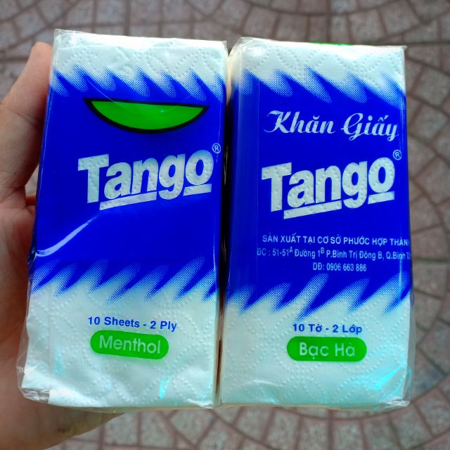 1 gói khăn giấy khô Tango hương bạc hà