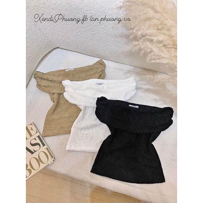 Áo xốp nhăn ngang vai tôn dáng xinh xắn