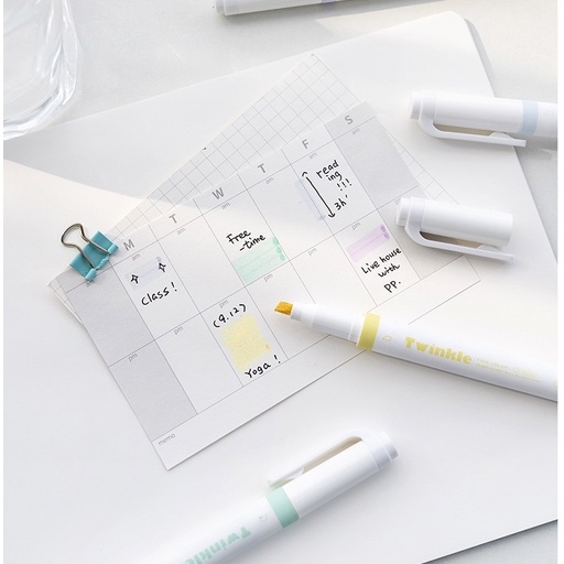 Bộ Bút Dạ Quang Nhiều Màu Sắc Dùng Trang Trí Sổ Tay DIY