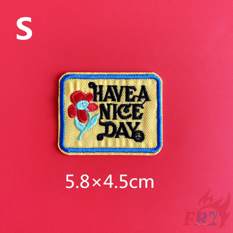 ☸ VSCO：Best Wish - Have A Nice Day Iron-on Patch ☸ 1Pc/2Pcs Diy Sew on Iron on Badges Patches