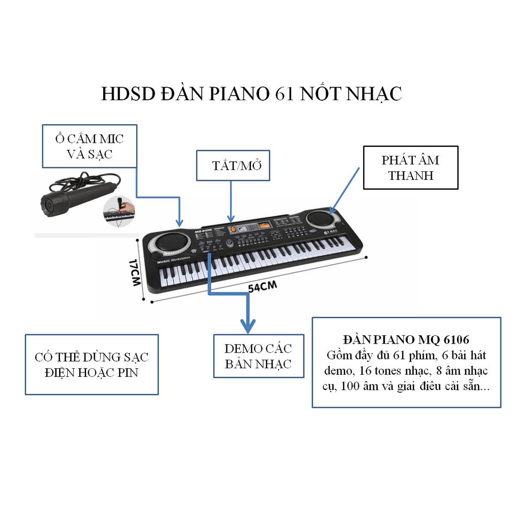 Đàn Organ dành cho trẻ em 61 phím giúp bé sớm phát triển năng khiếu âm nhạc