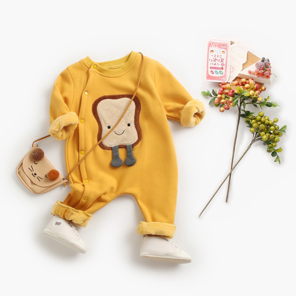 Sanlutoz Phim hoạt hình Mùa đông Tay áo dài Em bé Rompers Trẻ sơ sinh Áo Tuỳ tiện