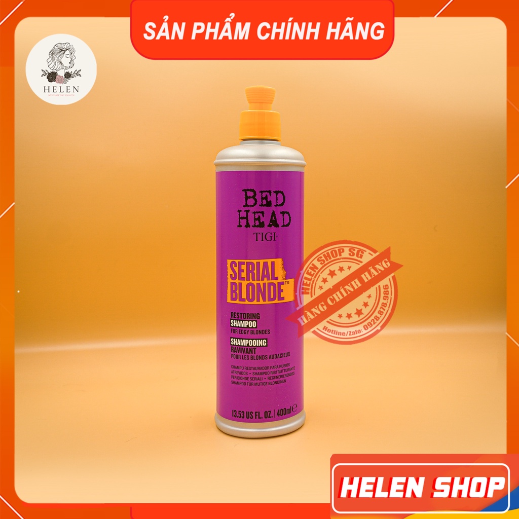 Cặp Dầu Gội Xả TIGI BED HEAD Tím Đủ Size | Phục Hồi Tóc Khô Xơ, Chẻ Ngọn, Tóc Yếu | Hàng Chính Hãng