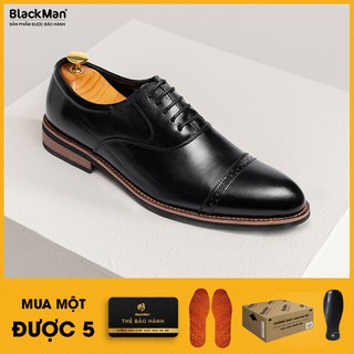 Giày da nam OXFORD công sở cao cấp BLACKMAN màu đen buộc dây đế cao su ✅Phong Cách Cổ Điển Sang Trọng Lịch Lãm CX222