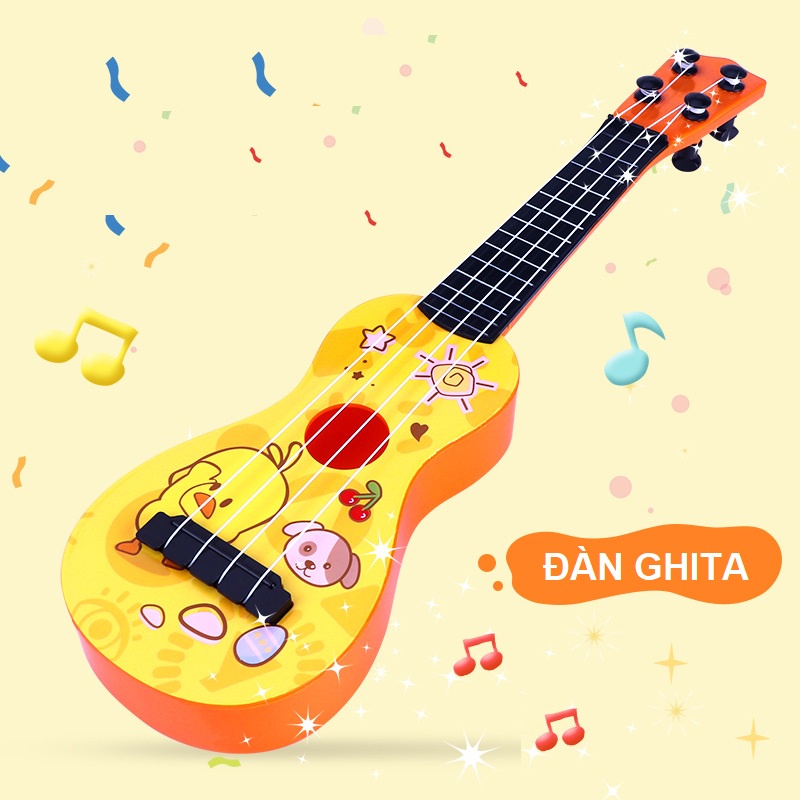 Đàn ukulele guitar mini giá rẻ cực bền đồ chơi cho bé nhỏ tập ghita nhiều mẫu siêu xinh có hộp đẹp, quà tặng sinh nhật