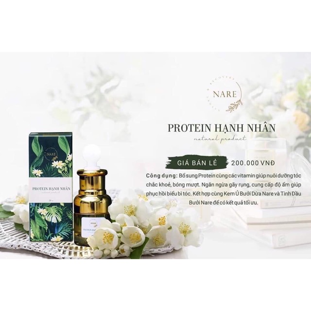 Protein Hạnh Nhân NARE Bổ Sung Các Dưỡng Chất Cho Tóc 30ml | BigBuy360 - bigbuy360.vn