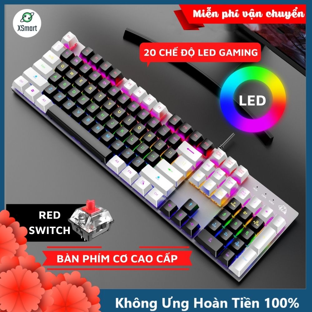 Bàn Phím Cơ Gaming K1 RED Switch 20 Chế Độ LED Màu Cực Đẹp Chơi Mọi Tựa Game Trên Máy Tính Laptop PC