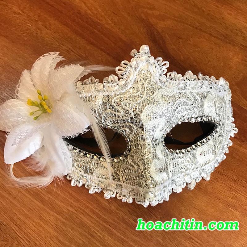 Mặt nạ halloween hóa trang dự tiệc Phủ ren bông mask nửa mặt