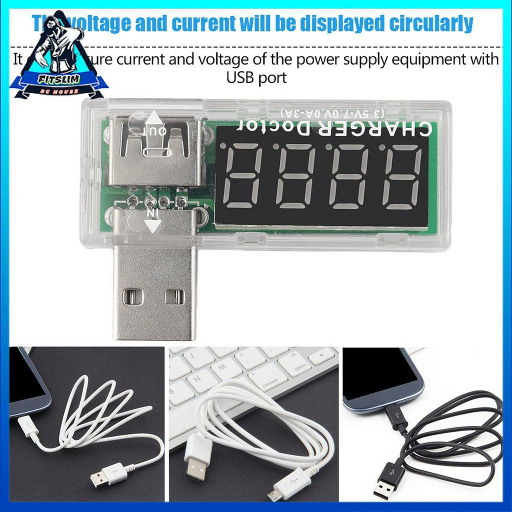 Bộ sạc USB Bác sĩ pin di động Máy kiểm tra nguồn điện Máy đo điện áp hiện tại